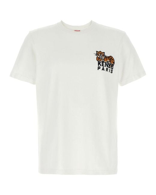 KENZO White 'Gots Happy Tiger' T Shirt