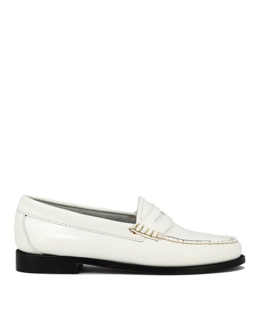 G.H.BASS "weejuns Penny" Loafers in het White