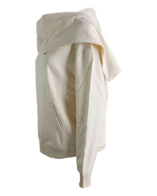 Courreges White Scarf Embroidered Hoodie