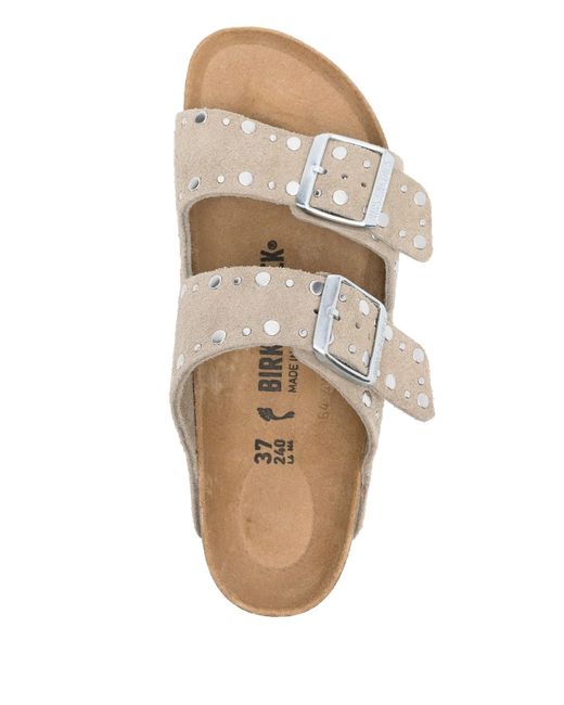 Birkenstock White Arizona Rivet Taupe, Suede Leather for men