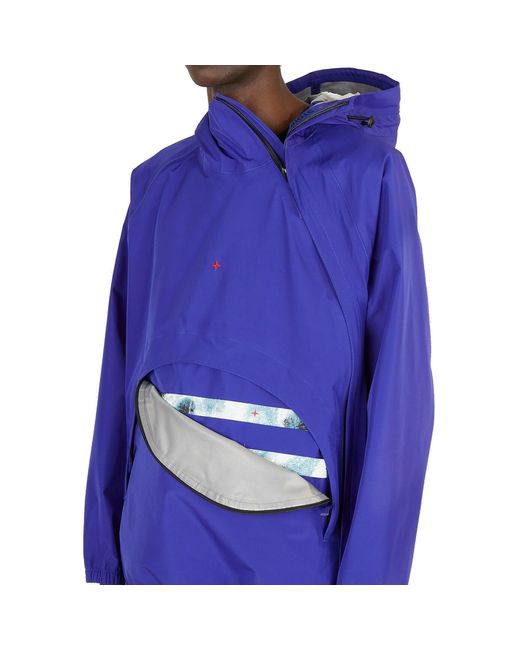 Stone Island Blue Marina 3L Hooded Jacket for men