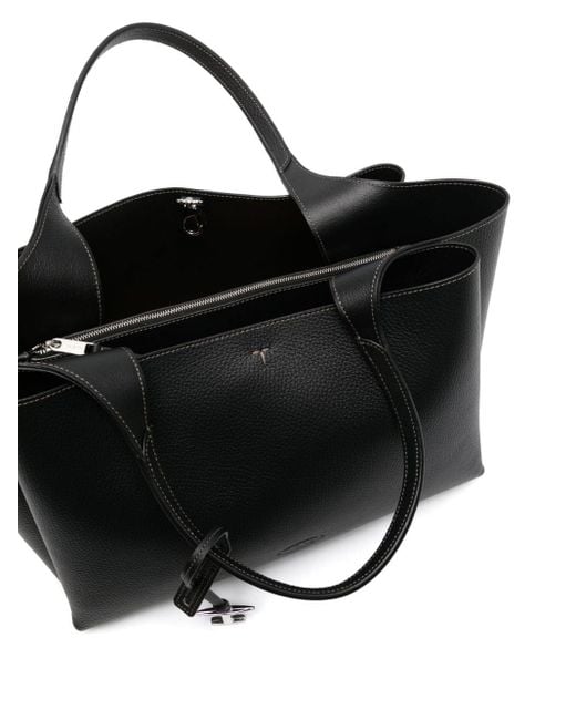 Tod's Black Tote Medium Aus Leder