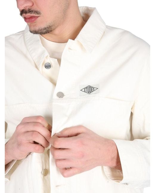 Etudes Studio White Cotton Shirt Jacket