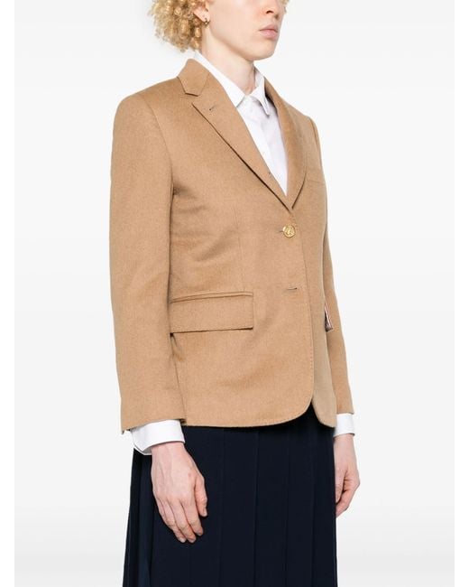 Thom Browne Natural Single Breasted Blazer