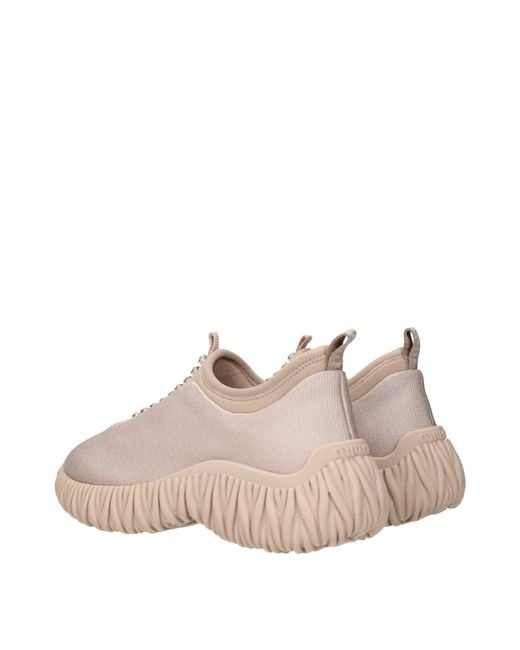 Miu Miu Pink Sneakers Donna Tessuto/Nudo