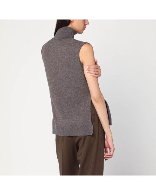 Rohe Gray Double Layer Taupe Mélange Sweater