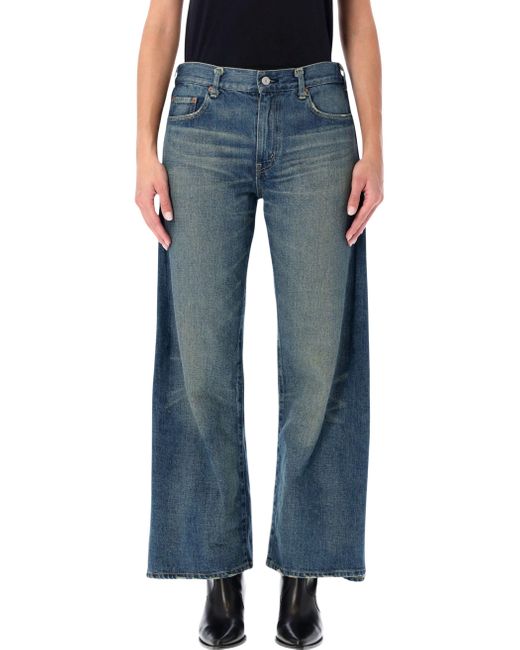Junya Watanabe Levi's Katoenen Denim Wijde Jeans in het Blue
