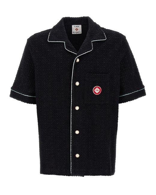 Chemise 'serviette monogramme' Casablanca pour homme en coloris Black