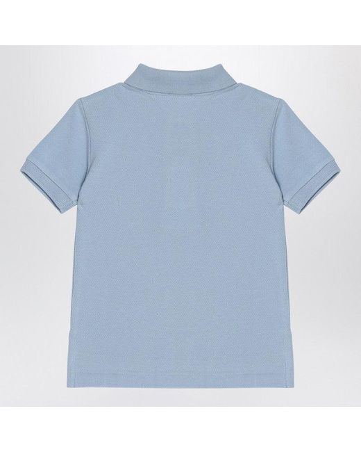Polo Ralph Lauren Blue Light Cotton Polo Shirt With Logo Embroidery