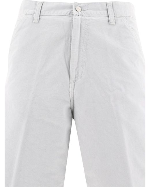 Carhartt Wip "single Knie" Shorts in het White voor heren