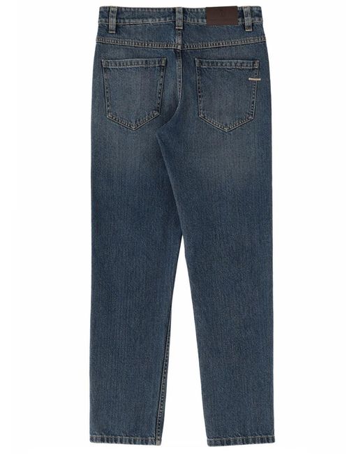 Brunello Cucinelli Blue Straight Mid Rise Jeans