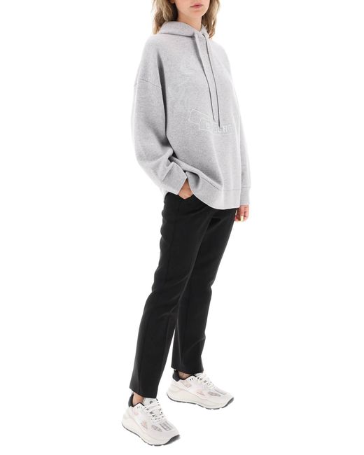 Burberry 'cristiana' Cashmere Mix Hoodie in het Gray
