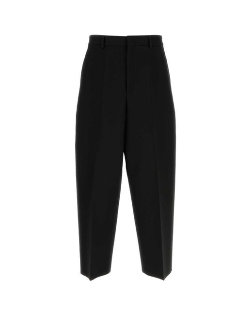 Valentino Garavani Black Wool Blend Pant for men