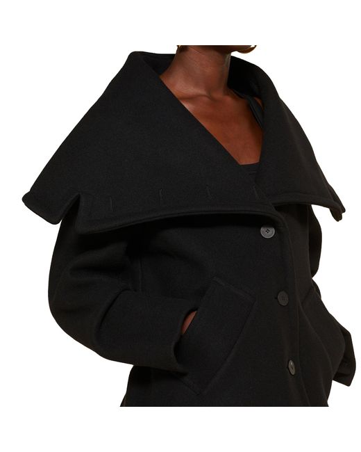 Jacquemus Le Caban Caruso Draped Collar Jacket in het Black