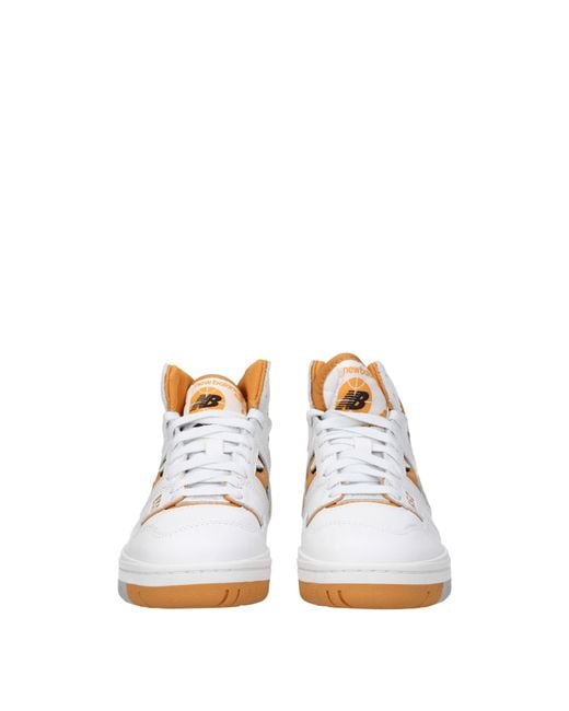 New Balance White Sneakers 650 Donna Pelle Bianco/Canyon
