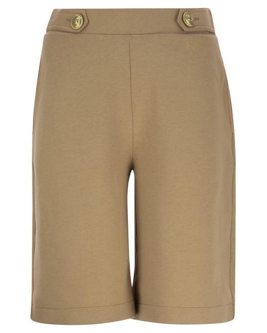 Pantalones cortos de bermudas de sudadera Fay de color Natural
