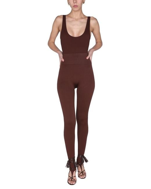 ANDREADAMO Brown Jersey Leggings