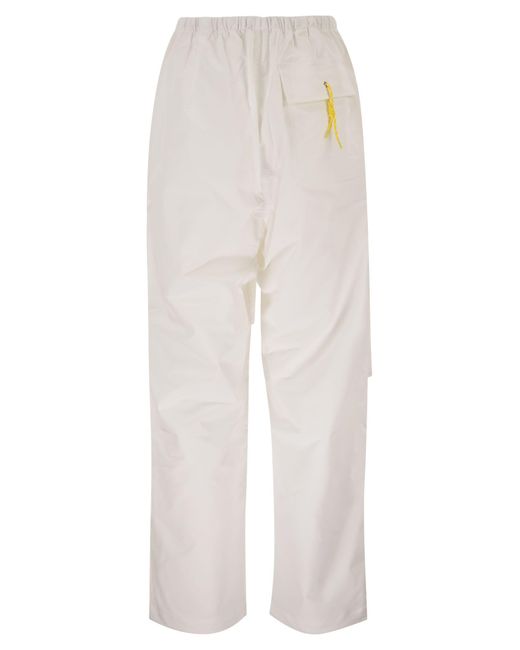 Autry White Technical Fabric Track Trousers With Logo