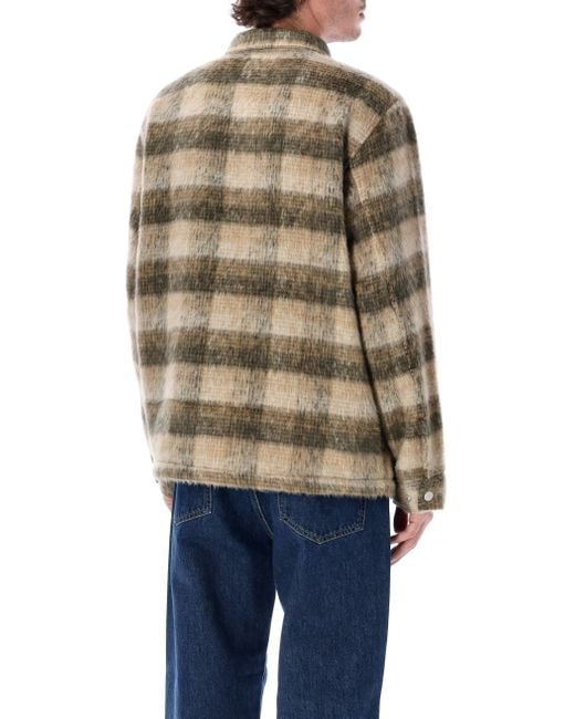 Huf Blue Megablast Plaid Fuzzy Jacket for men