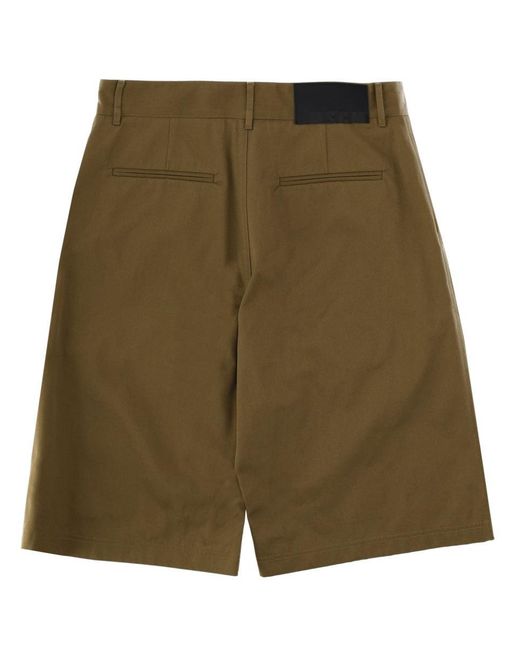 MSGM Green Cotton Shorts