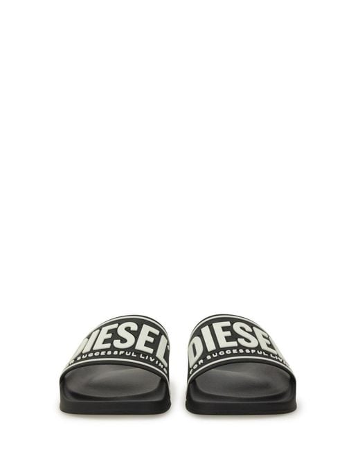 DIESEL Black Slide Sandal Mayemi for men