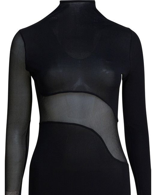 Alaïa Black Lang ausgeschnittenes, figurbetontes Kleid