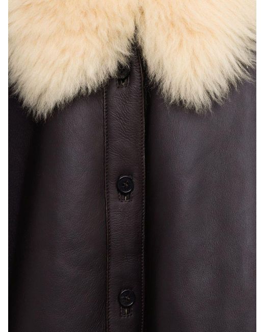 Acne Black Leather Shearling Jacket