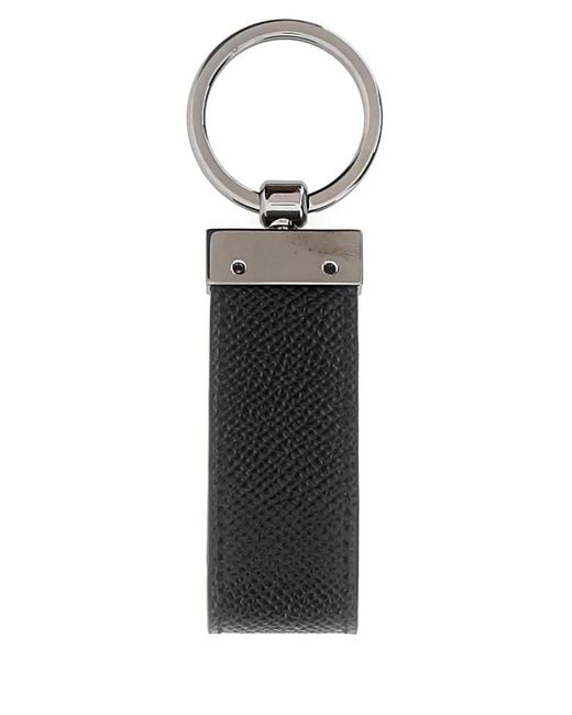 Dolce & Gabbana White Leather Key Ring