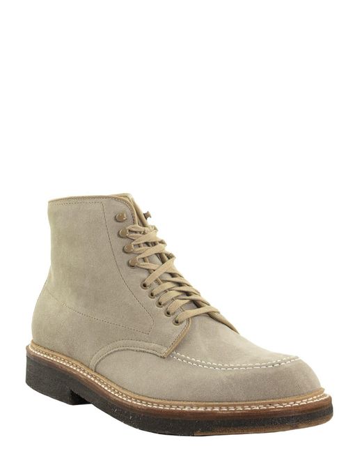 Alden Natural Suede Lace Up Boot