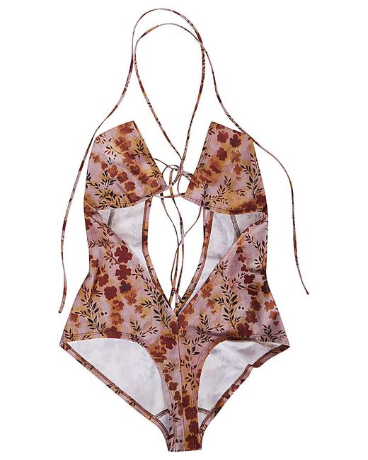 KNWLS Pink Side Lacing Swinsuit