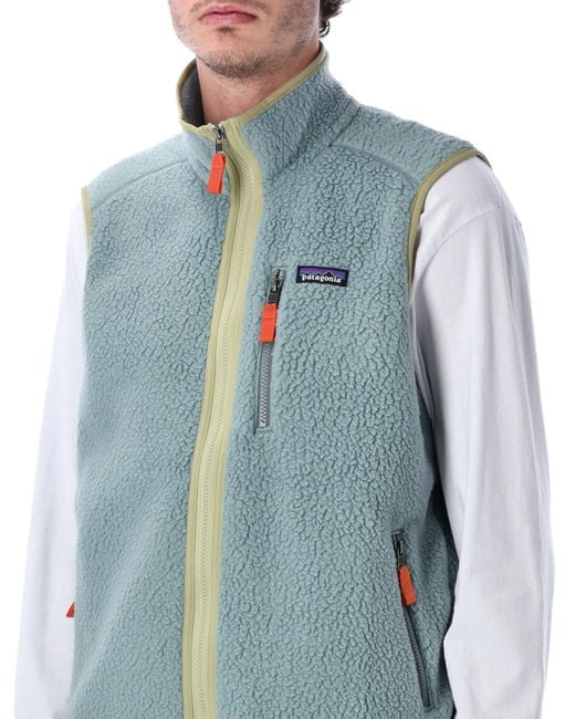 Patagonia Blue Retro Pile Fleece Vest