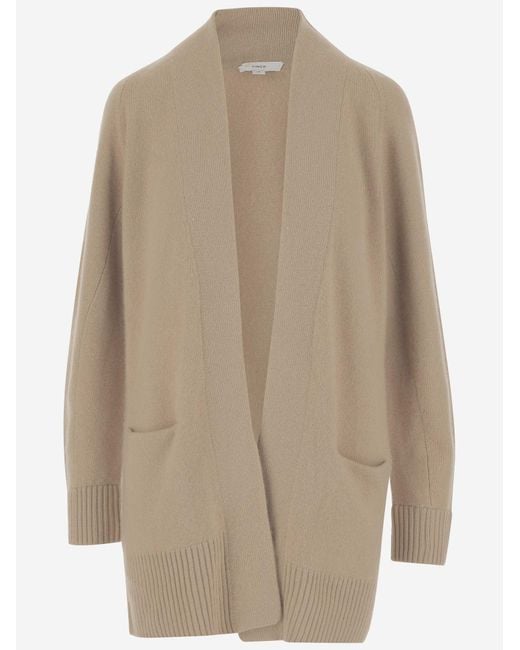 Vince Natural Cardigan Open-Front Cashmere