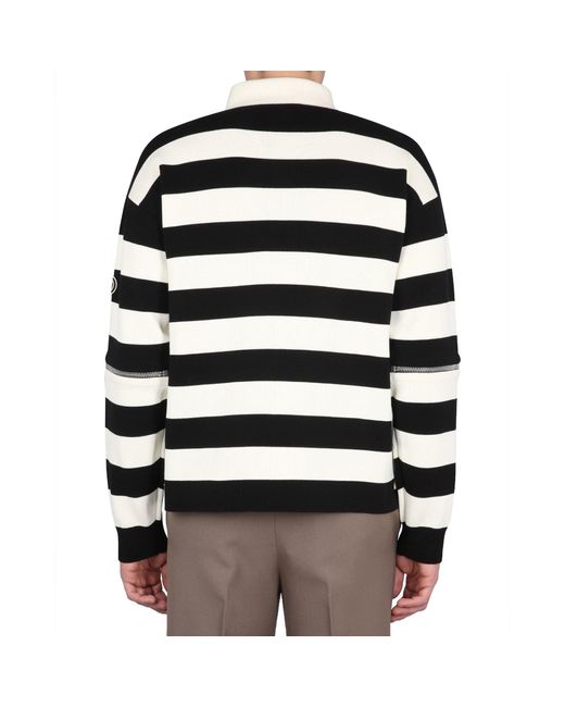 Gucci Black Catwalk Look 50 Striped Knitted Polo Shirt for men