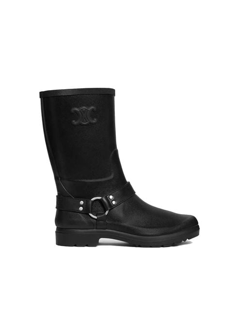 Stivali Da Pioggia A Metà di Céline in Black