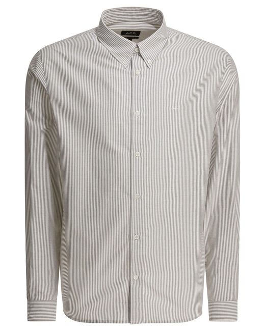 A.P.C. "greg"-shirt in het Gray voor heren