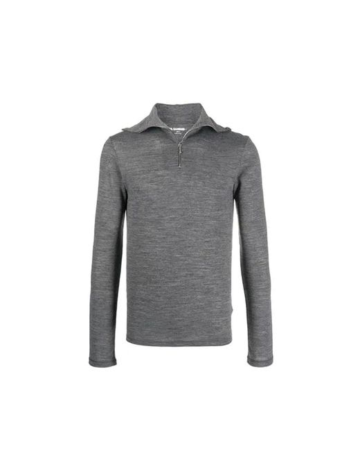 Wool Blend T Shirt Jil Sander de color Gray