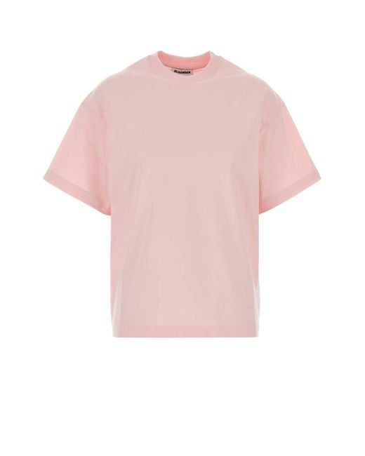Jil Sander Pink Cotton T-Shirt