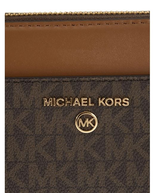 Continental Wallet con lienzo impreso Michael Kors de color Brown