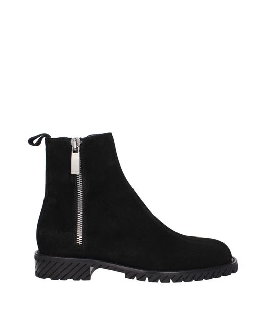 Off-White c/o Virgil Abloh Off-weiße Stiefel Männer Wildleder schwarz in Black für Herren