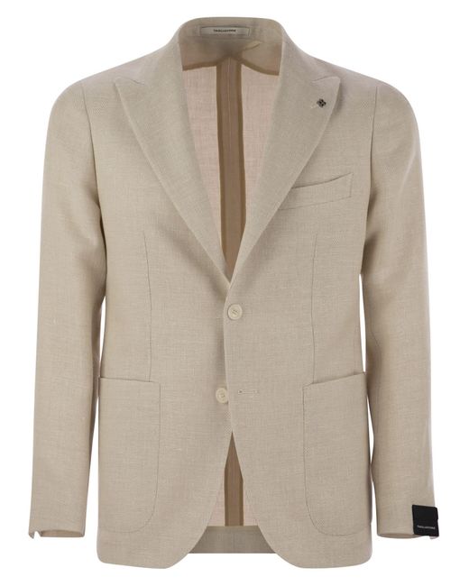 Tagliatore Natural Virgin Wool And Linen Jacket for men