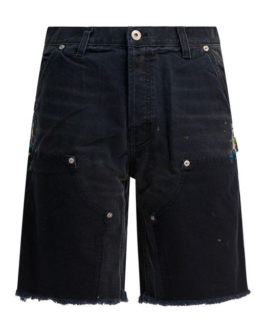 GALLERY DEPT. Blue Denim Shorts Black for men