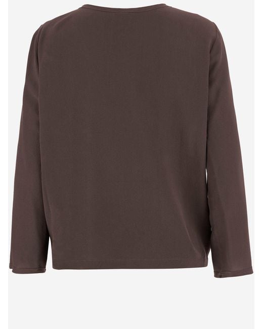 Q-WINS Brown Silk Knit
