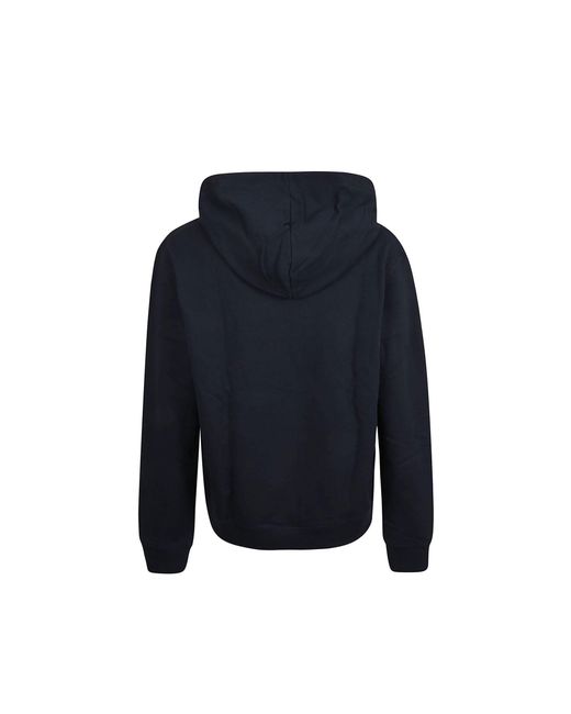 Lanvin Blue Printed Hooded Sweatshirt for men