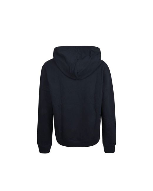 Lanvin Printed Hooded Sweatshirt in Blue für Herren