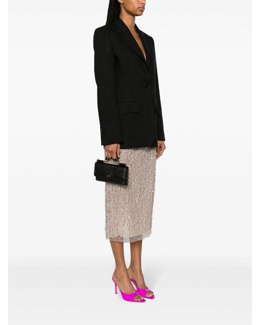 Dolce & Gabbana Black Embossed Iguana Leather Clutch Bag