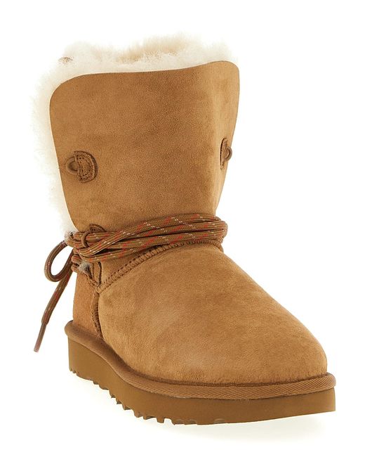 Ugg Brown 'Bailey Tie' Knöchelstiefel