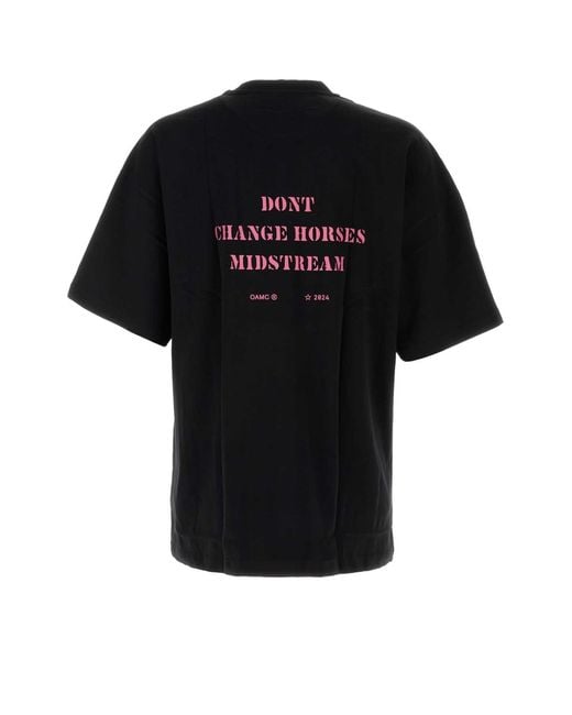 OAMC Black Cotton T-Shirt for men