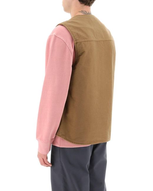Chaleco de lona de algodón de arborro de arbor Carhartt de hombre de color Brown