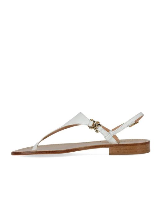 Paolo Ferrara White Thong Sandal