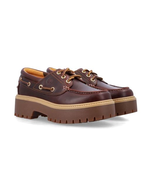 Timberland Brown Stone Street S Dark Platform Boat Shoe